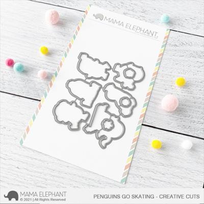 Mama Elephant Creative Cuts - Penguins Go Skating